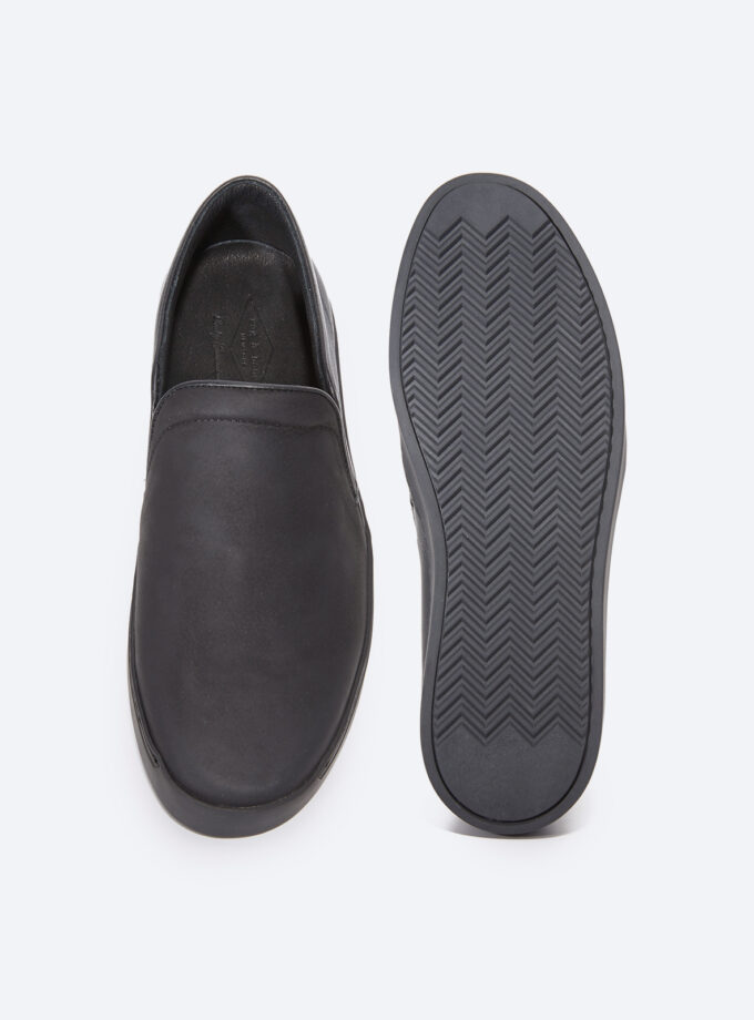 Leather Slip On Sneakers