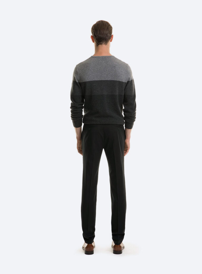Stripe crew knit
