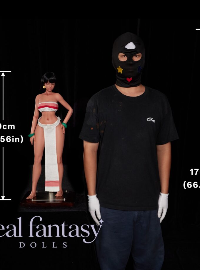 70cm (2'4") D-Cup Roxy Black (Head #Roxy) Full Silicone - Climax Doll