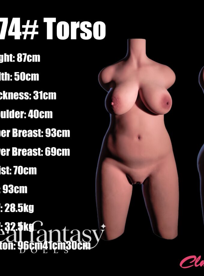 90cm (2'11") F-Cup CLM Classic 874# Torso TPE - Climax Doll