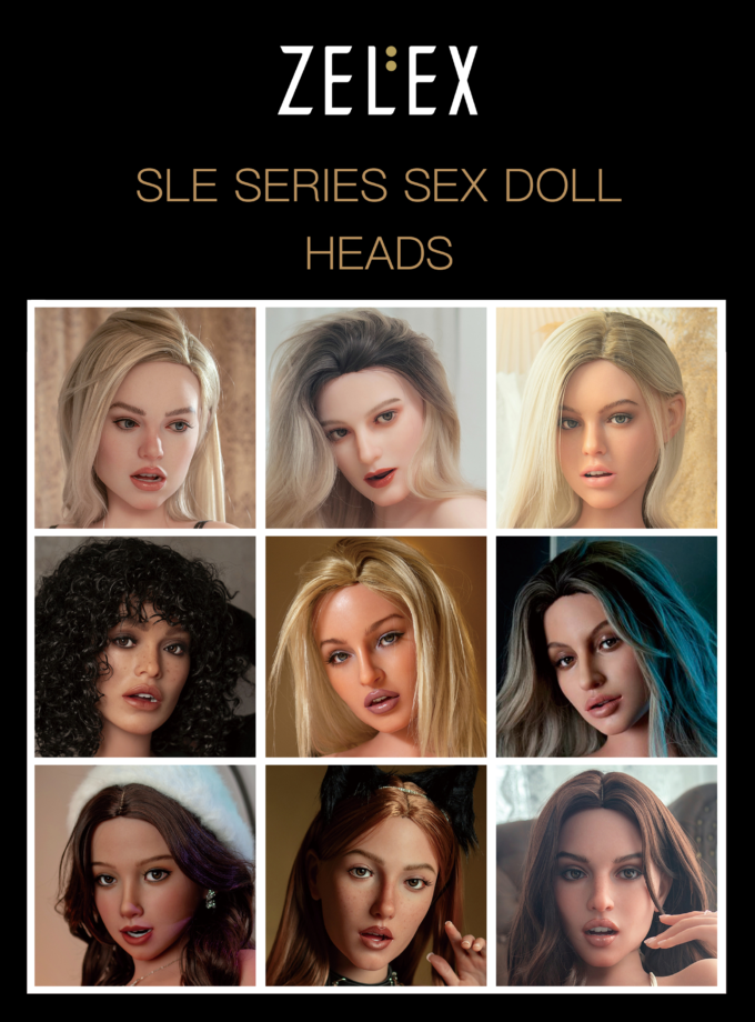 ZELEX SLE Series Silicone Sex Doll Head - Single Head (No Body) [USA STOCK]